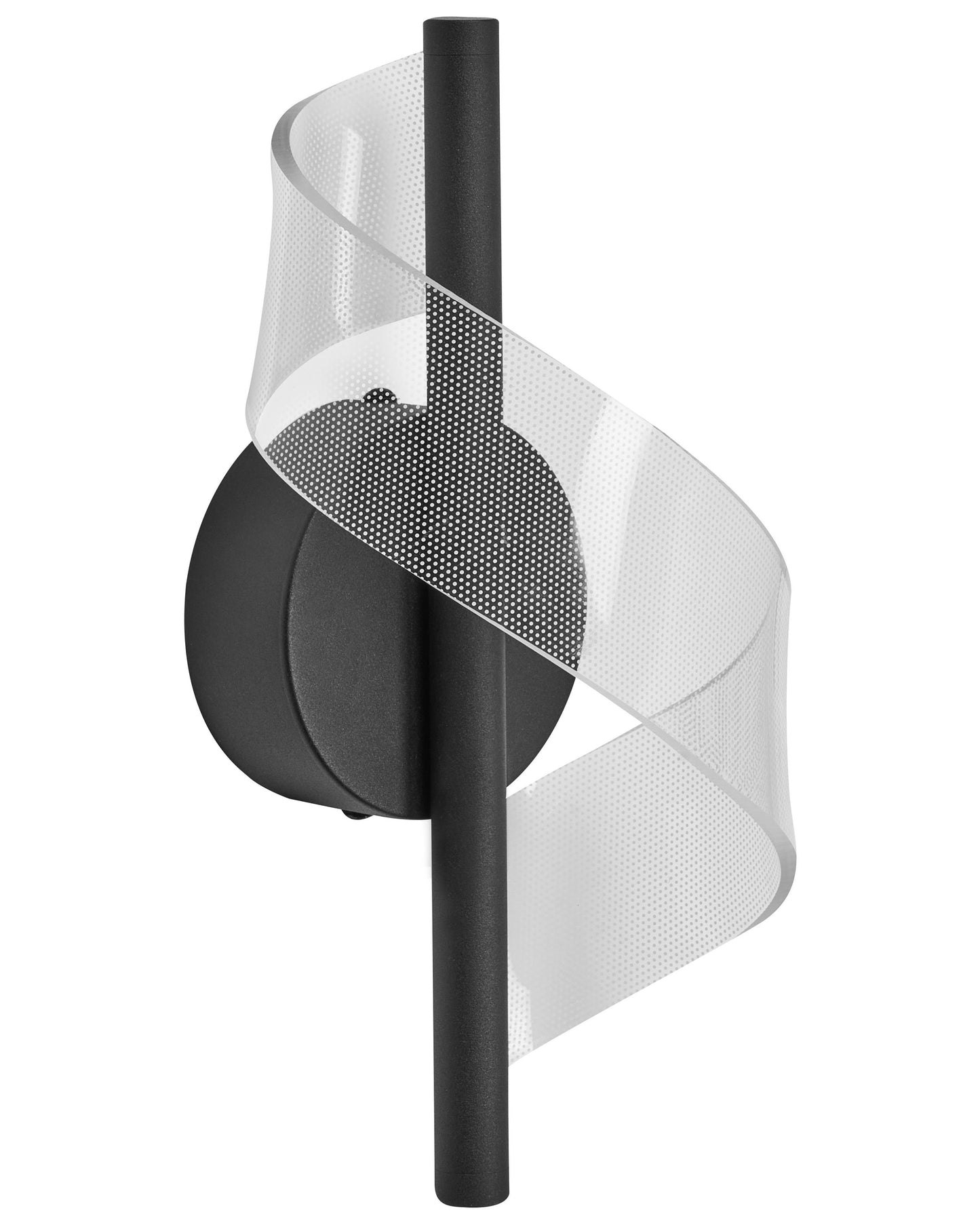 Wall Lamp Black Metal Spiral LED Light Living Room