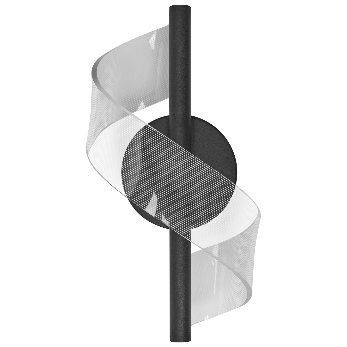 Wall Lamp Black Metal Spiral LED Light Living Room