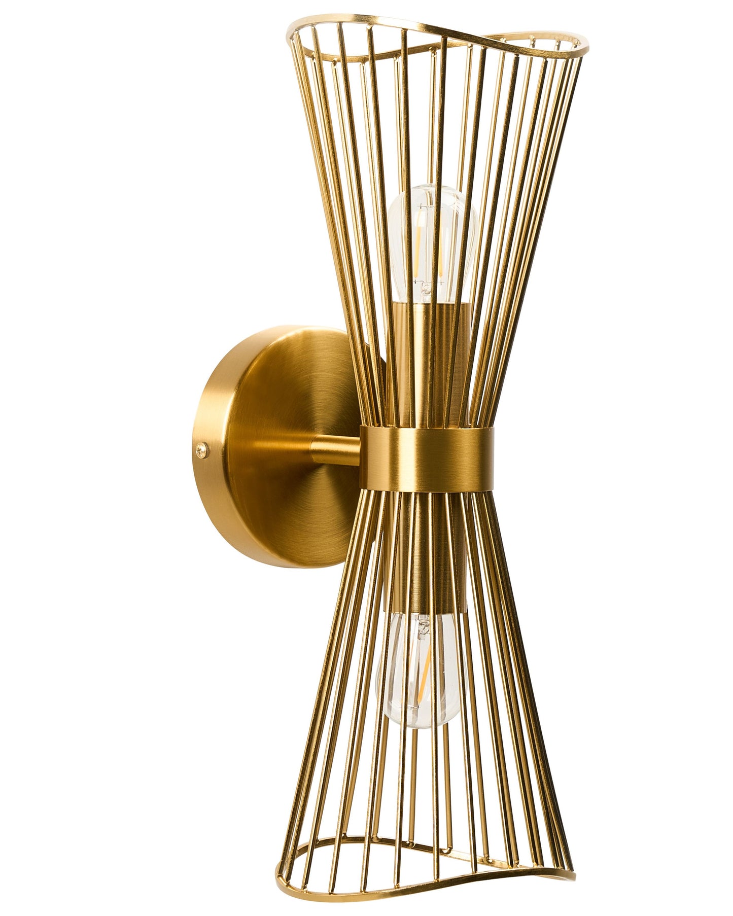 Wall Lamp Gold Metal LED Hourglass Design