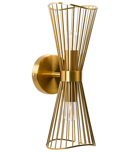 Wall Lamp Gold Metal LED Hourglass Design