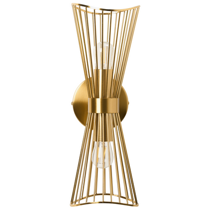Wall Lamp Gold Metal LED Hourglass Design