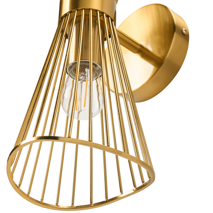 Wall Lamp Gold Metal LED Hourglass Design