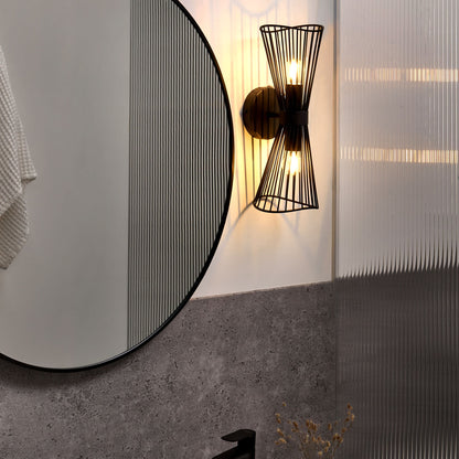 Wall Lamp Black Iron Led Hourglass Wire Modern