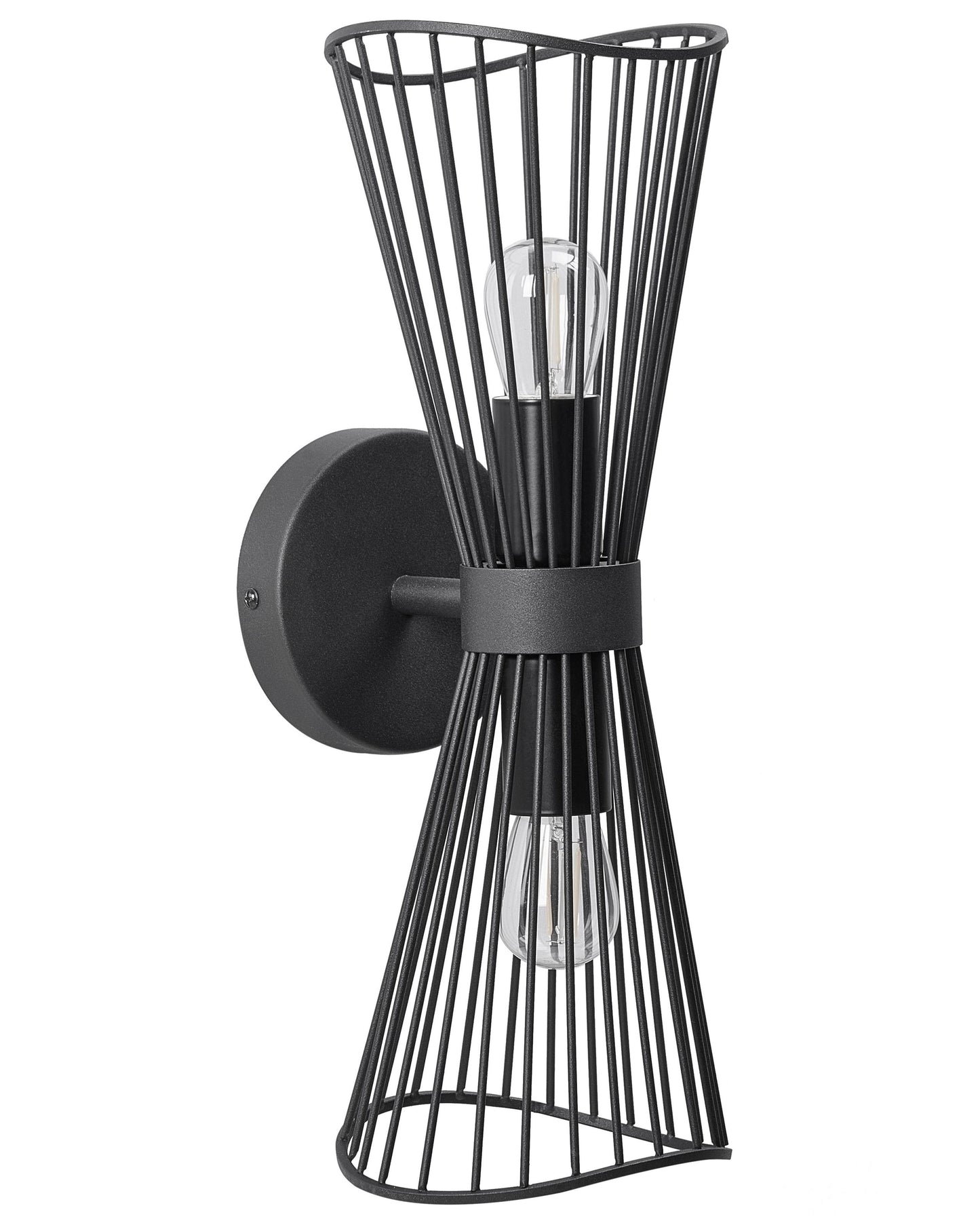 Wall Lamp Black Iron Led Hourglass Wire Modern