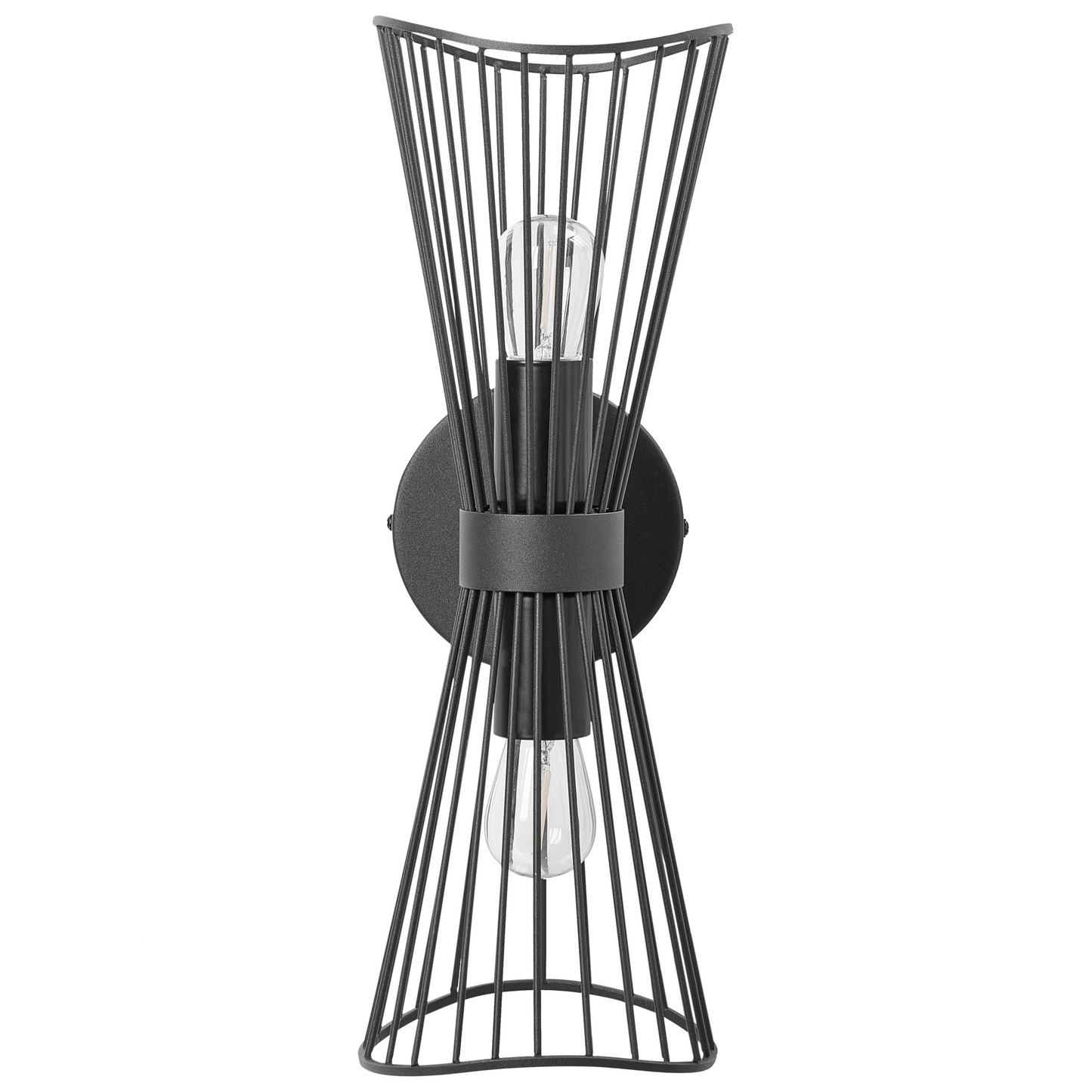 Wall Lamp Black Iron Led Hourglass Wire Modern