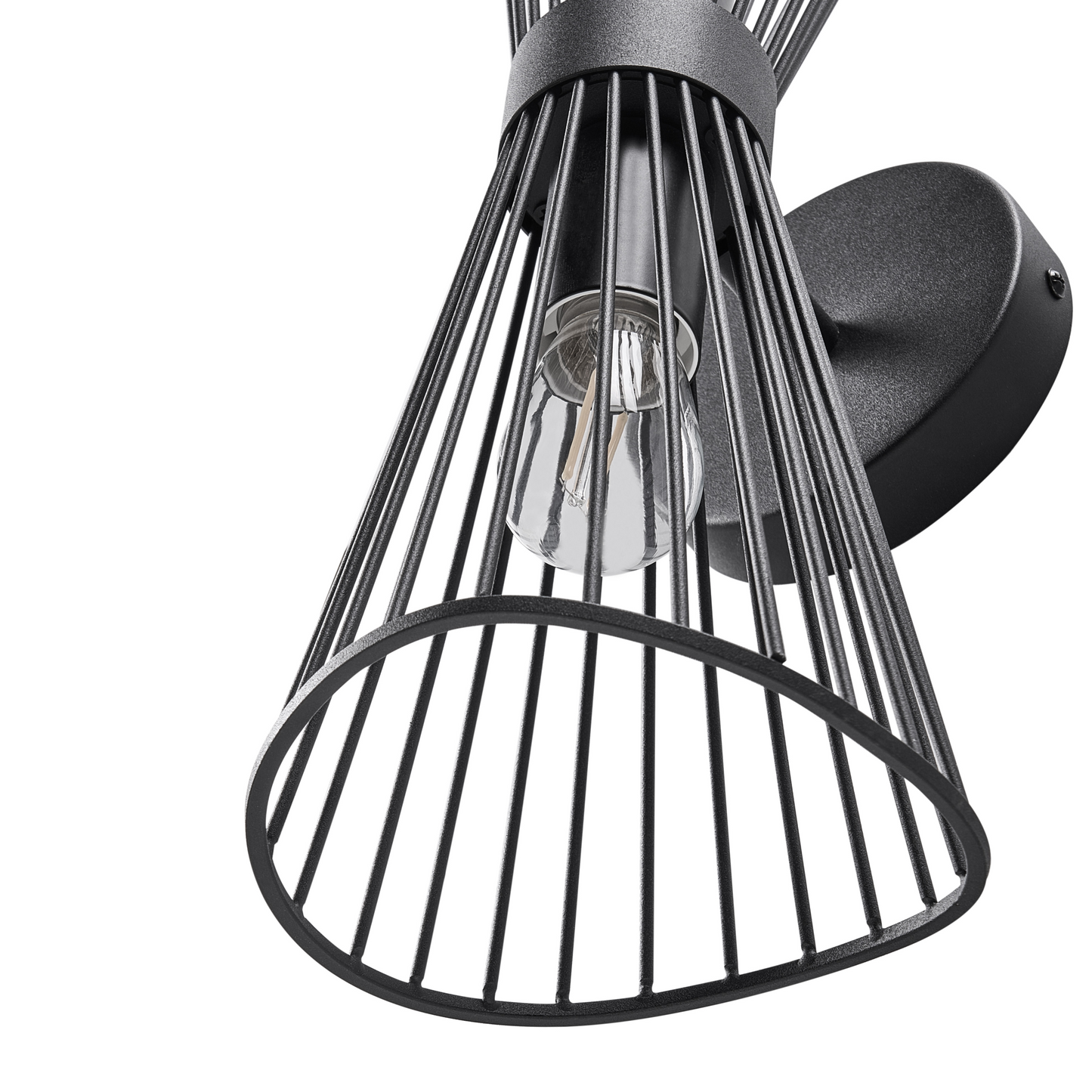 Wall Lamp Black Iron Led Hourglass Wire Modern