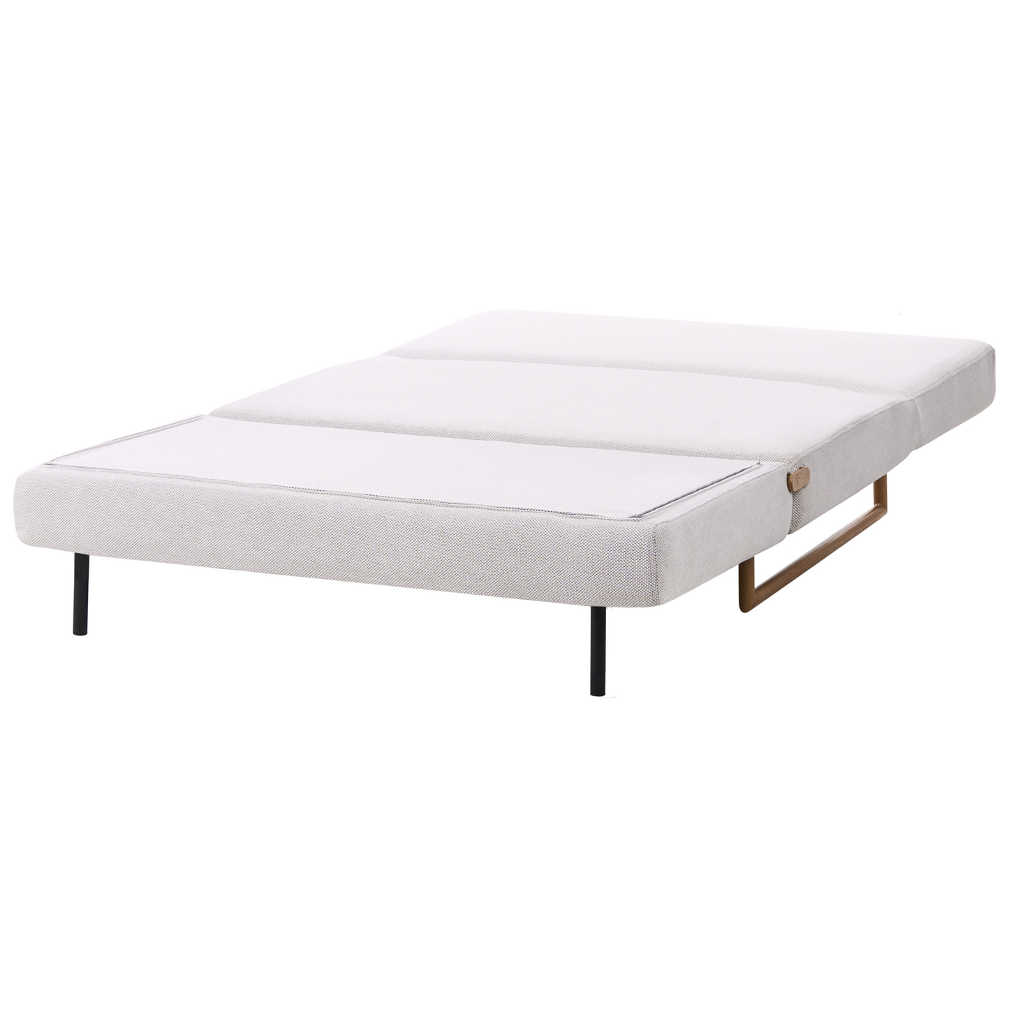 Living 2 Seater Sofa Bed Off White Fabric With Fold Out Sleeping Function For Small Living Rooms