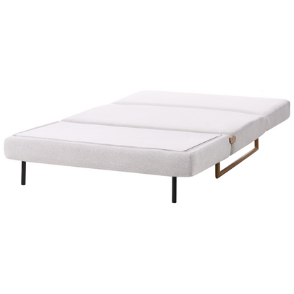 Living 2 Seater Sofa Bed Off White Fabric With Fold Out Sleeping Function For Small Living Rooms