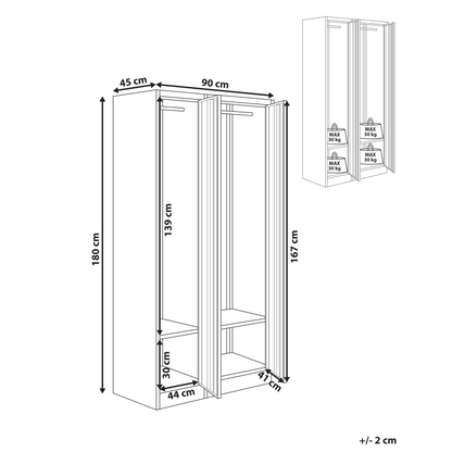 Two Door Storage Locker White And Blue Metal Cabinet For Gym And School Changing Rooms