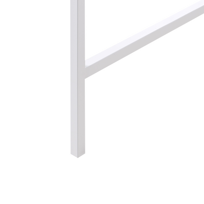 NovaHome 2 Drawer Console Table White MDF Fluted Fronts