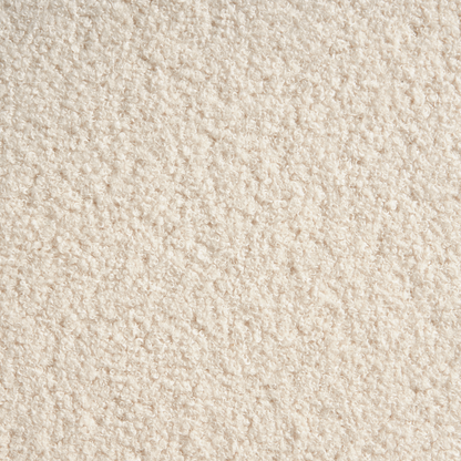 Footstool Off-White Boucle Round Pouffe
