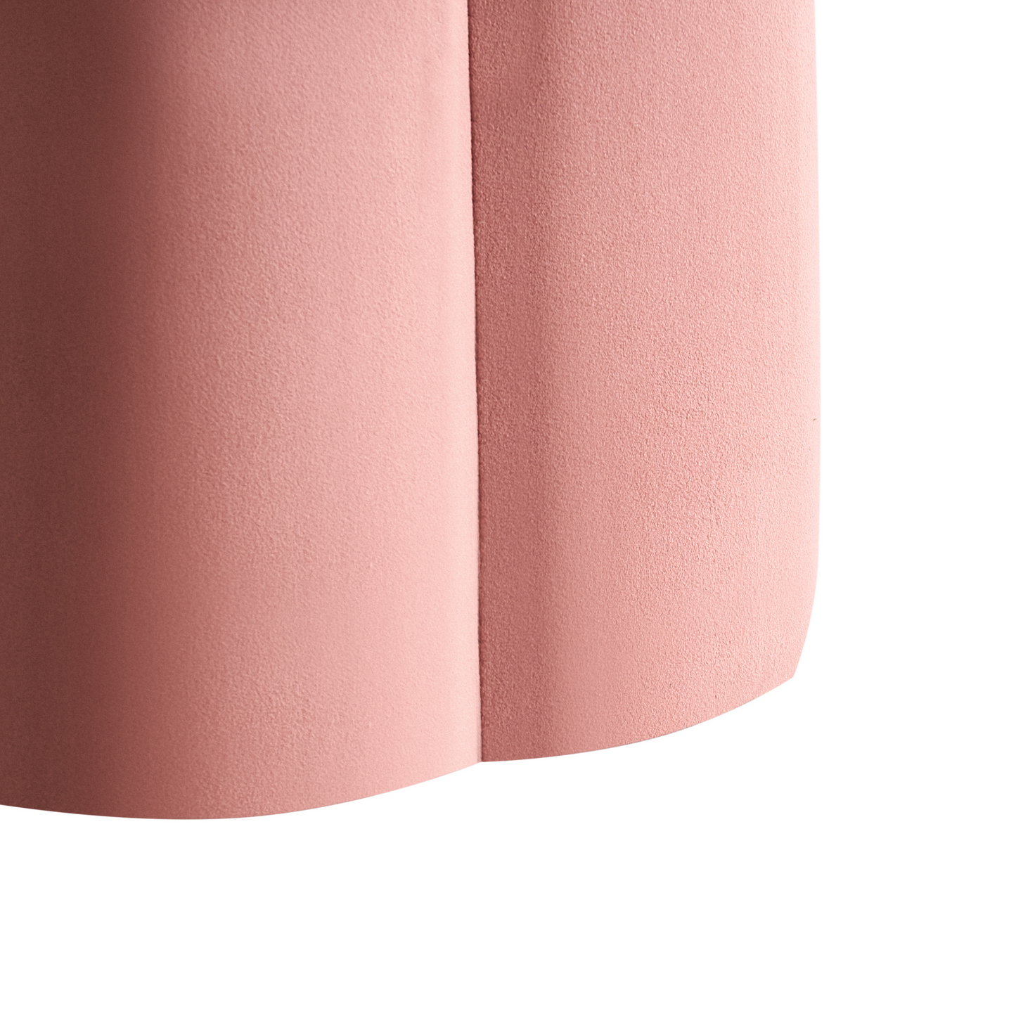 Velvet Pouffe Pink Round 39 x 34 x 45cm Footstool Modern Living Room Accent