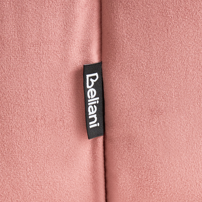 Velvet Pouffe Pink Round 39 x 34 x 45cm Footstool Modern Living Room Accent