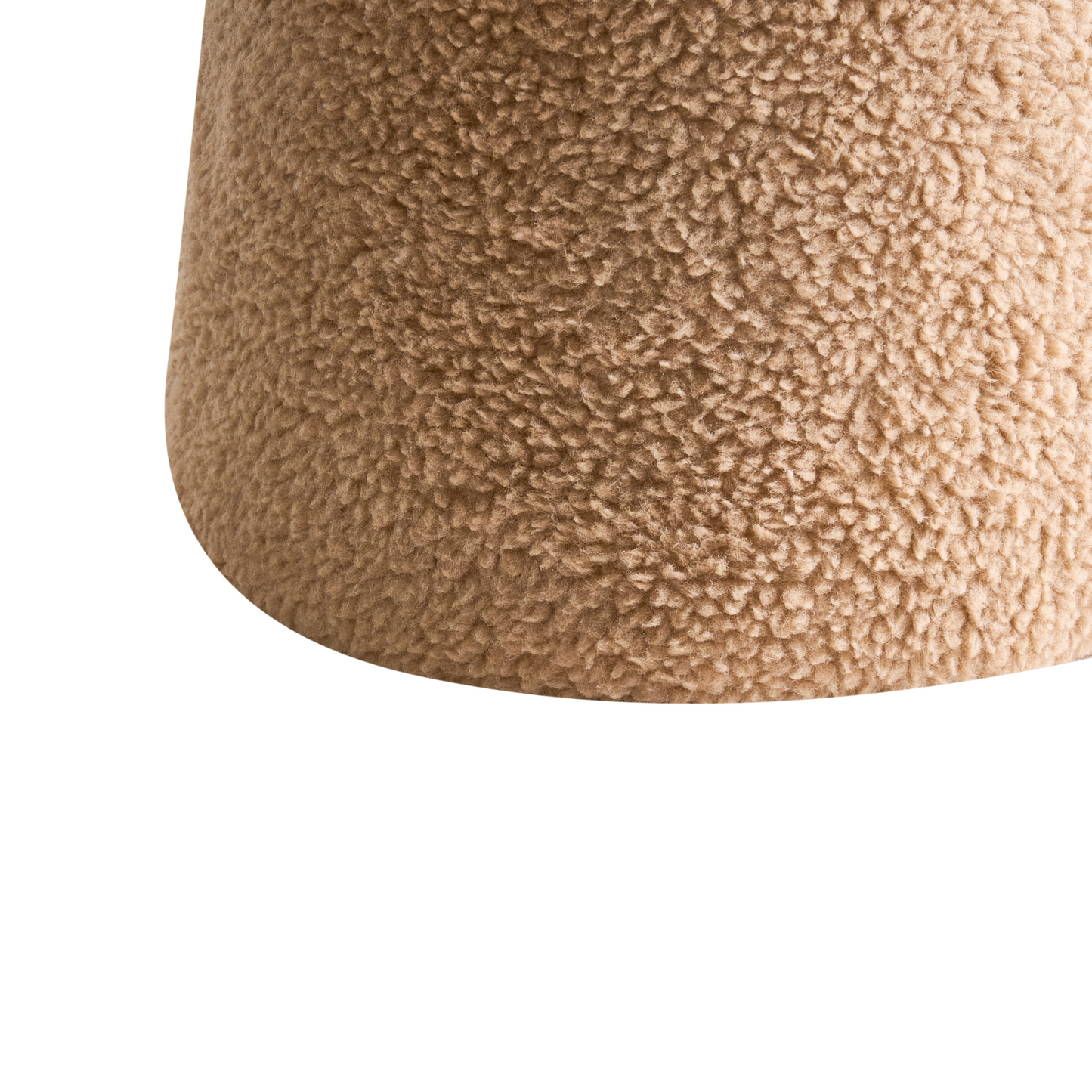 Living Beige Boucl? Mushroom Pouffe 45 x 45 x 46cm
