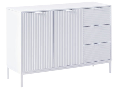 NobleHome Sideboard White MDF 2 Door Cabinet Modern Minimalist
