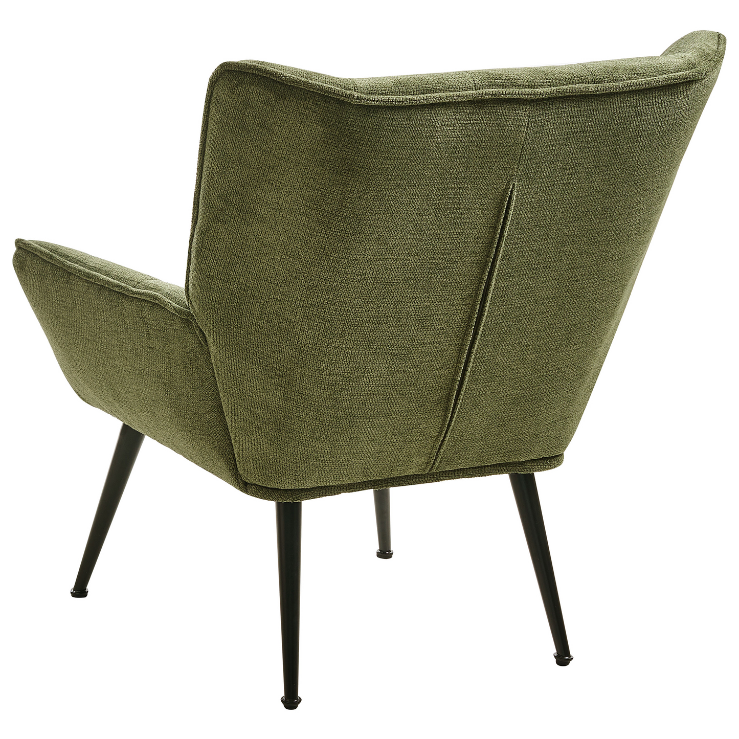 Armchair Green Water-Repellent Quilted Fabric With Armrests