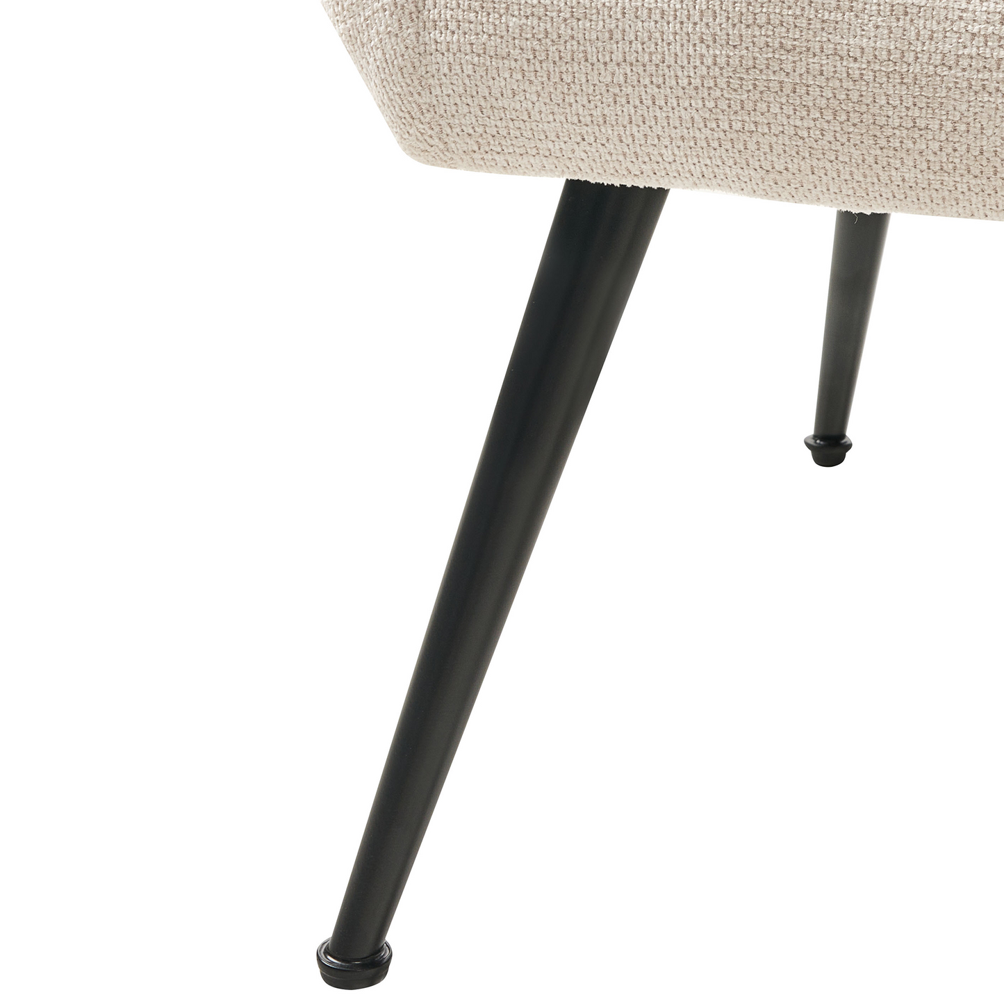 Retro Armchair Light Beige Water-Repellent Upholstery