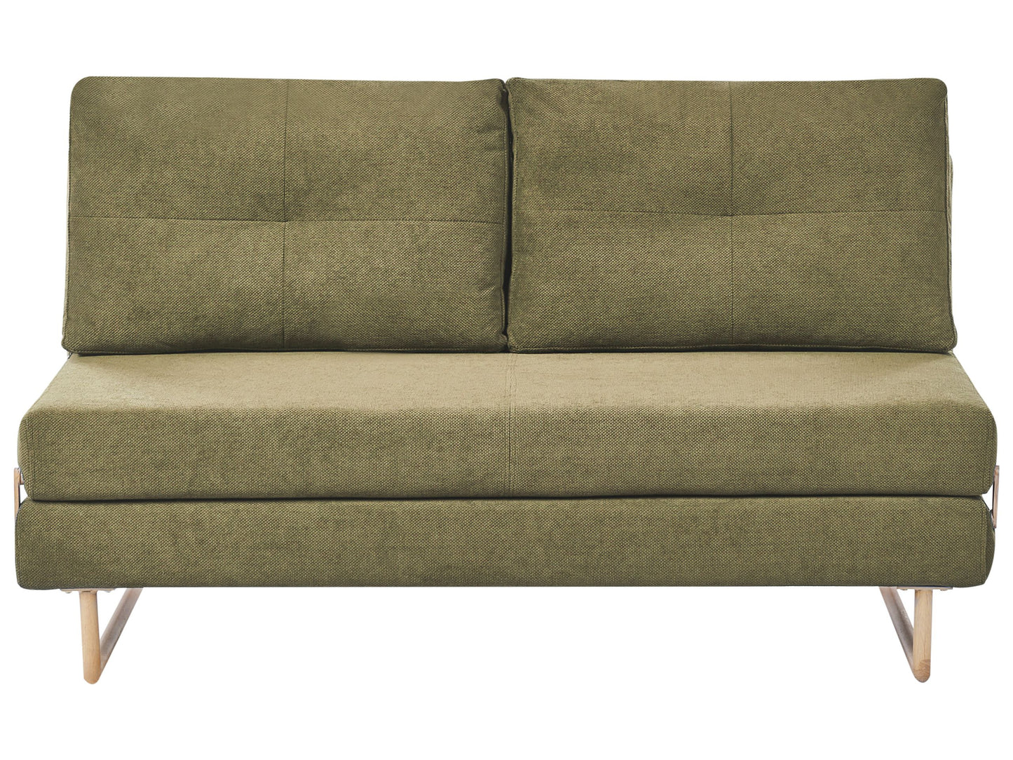 Green Fabric 3Seater Sofa Bed Foldout 5Position Reclining