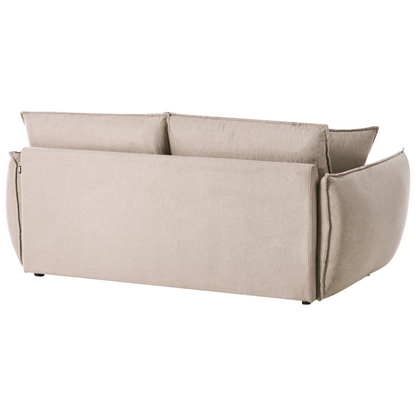 Taupe Fabric Living Room Set Sofa Armchairs Low Profile