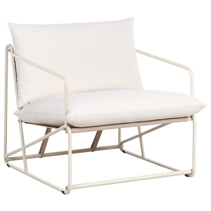 Slipper Design Oversized Sofa And Chairs Set Light Beige Outdoor