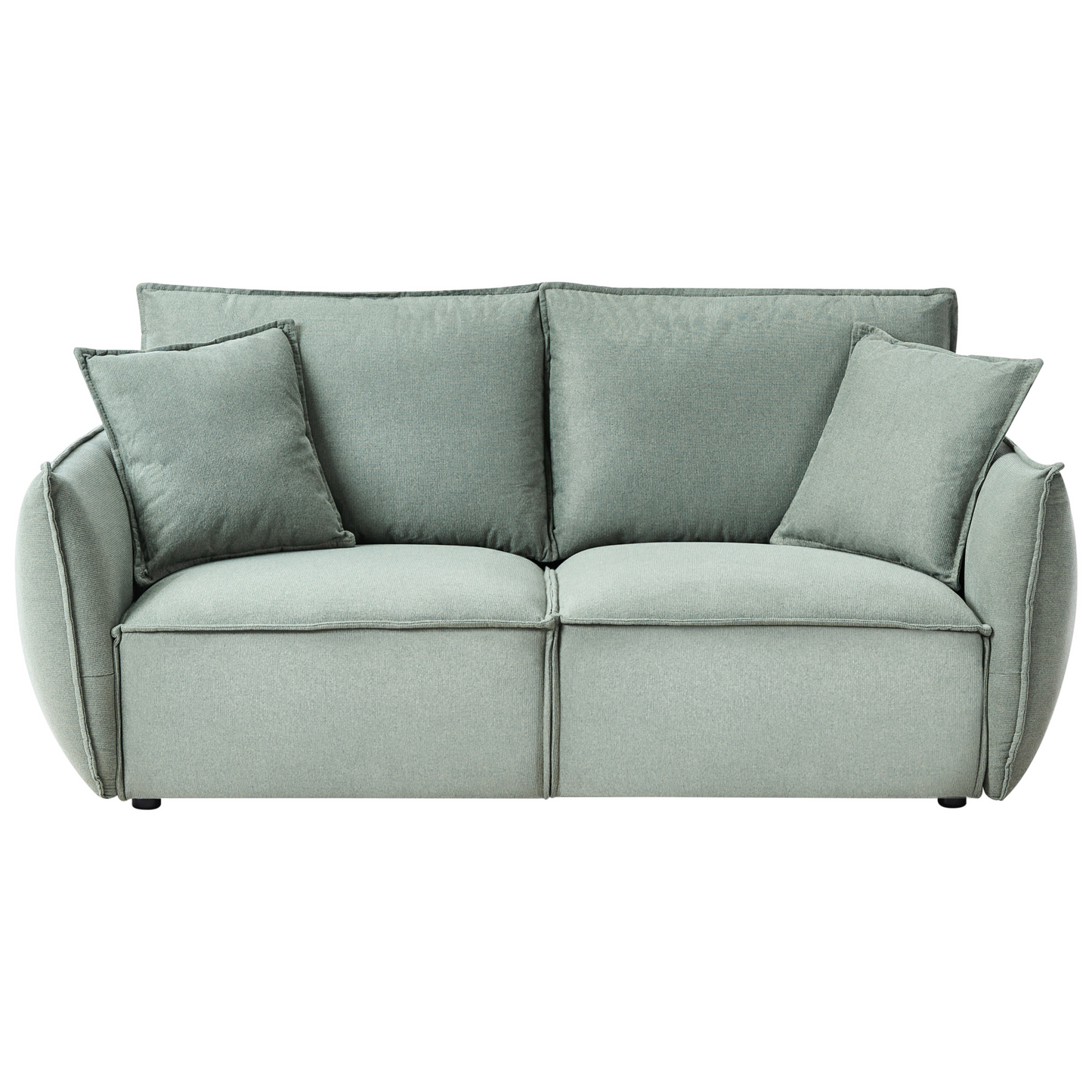 Living Set Light Green Upholstery Low Profile Sofa Chairs