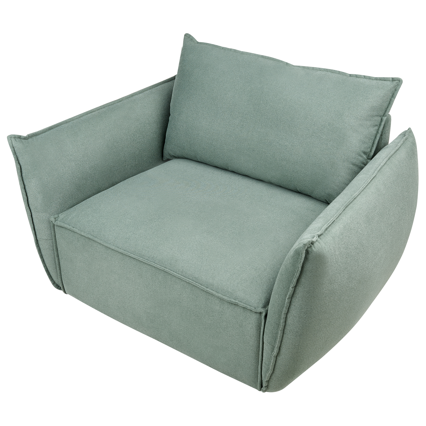 Living Set Light Green Upholstery Low Profile Sofa Chairs