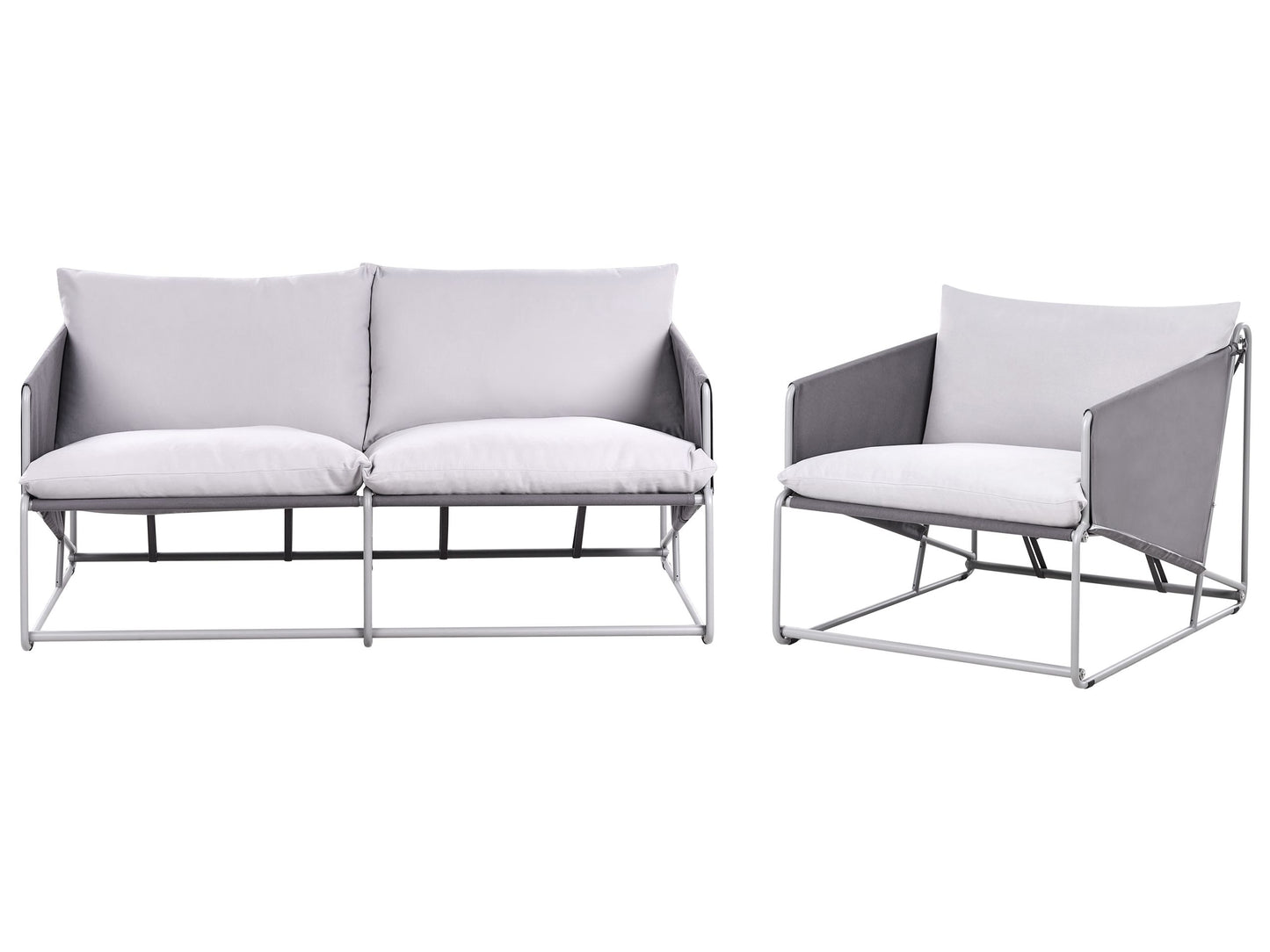 Name Low Oversized Sofa Set Grey Metal Backrest Slipper Design