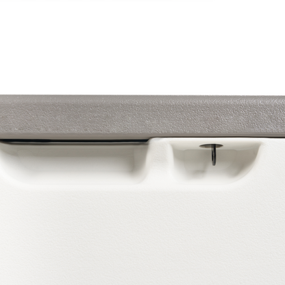 White Plastic Storage Box 116 x 60cm Outdoor Tool Box for Textiles and Cushions