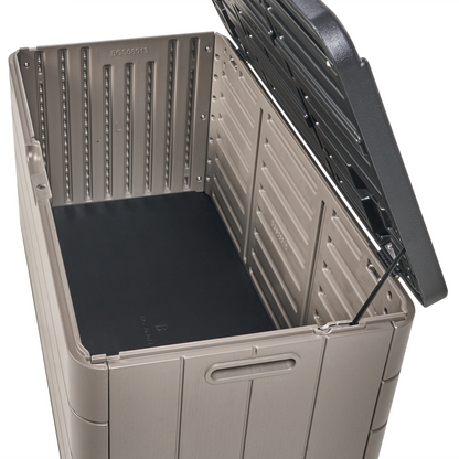 Brown Plastic Storage Box 116 x 60cm With Handles Outdoor