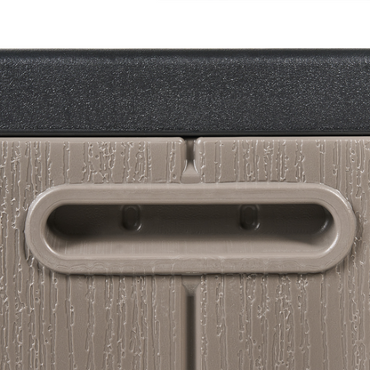 Brown Plastic Storage Box 116 x 60cm With Handles Outdoor