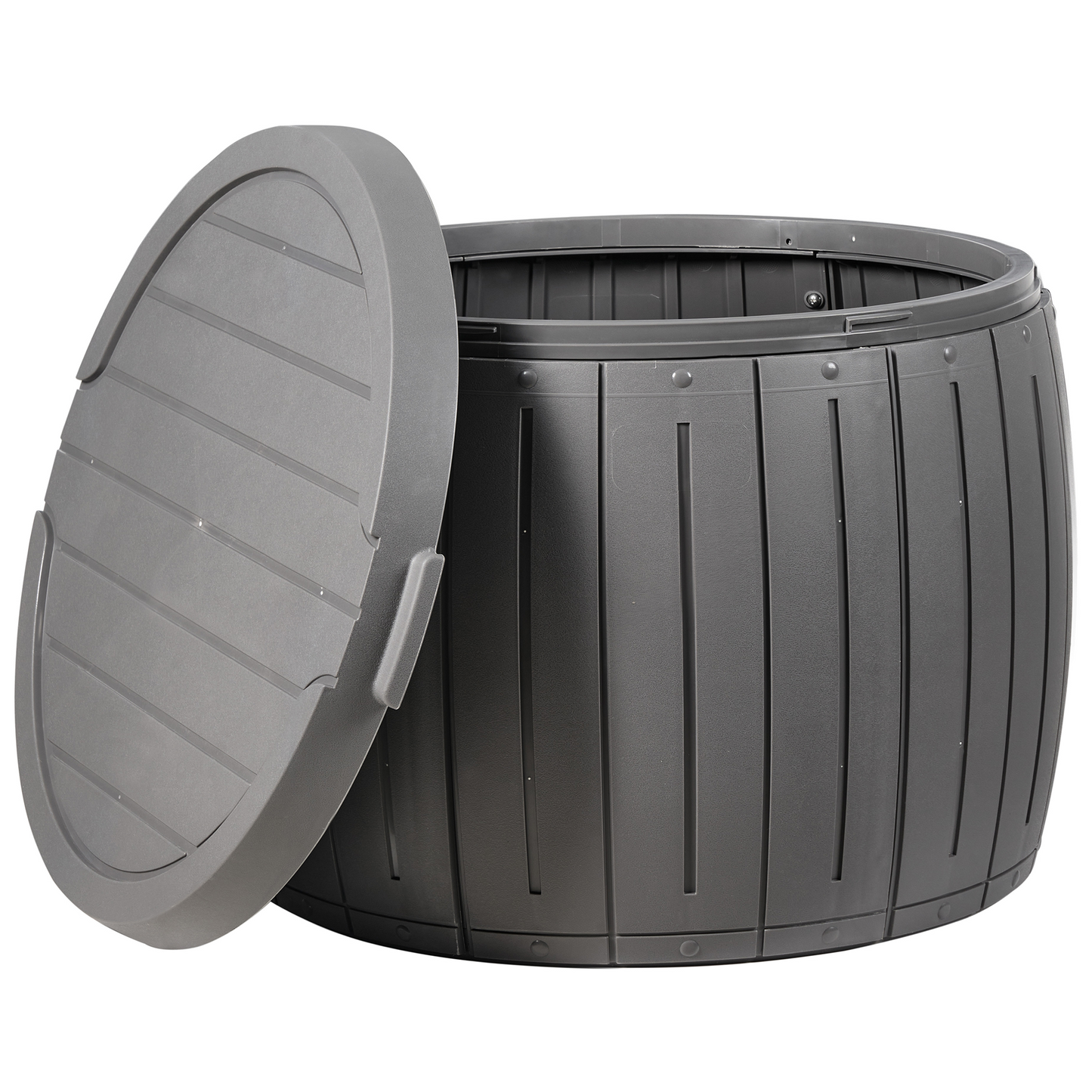 Grey Plastic Outdoor Storage Box 56cm Twist Lid