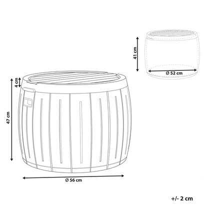 Grey Plastic Outdoor Storage Box 56cm Twist Lid