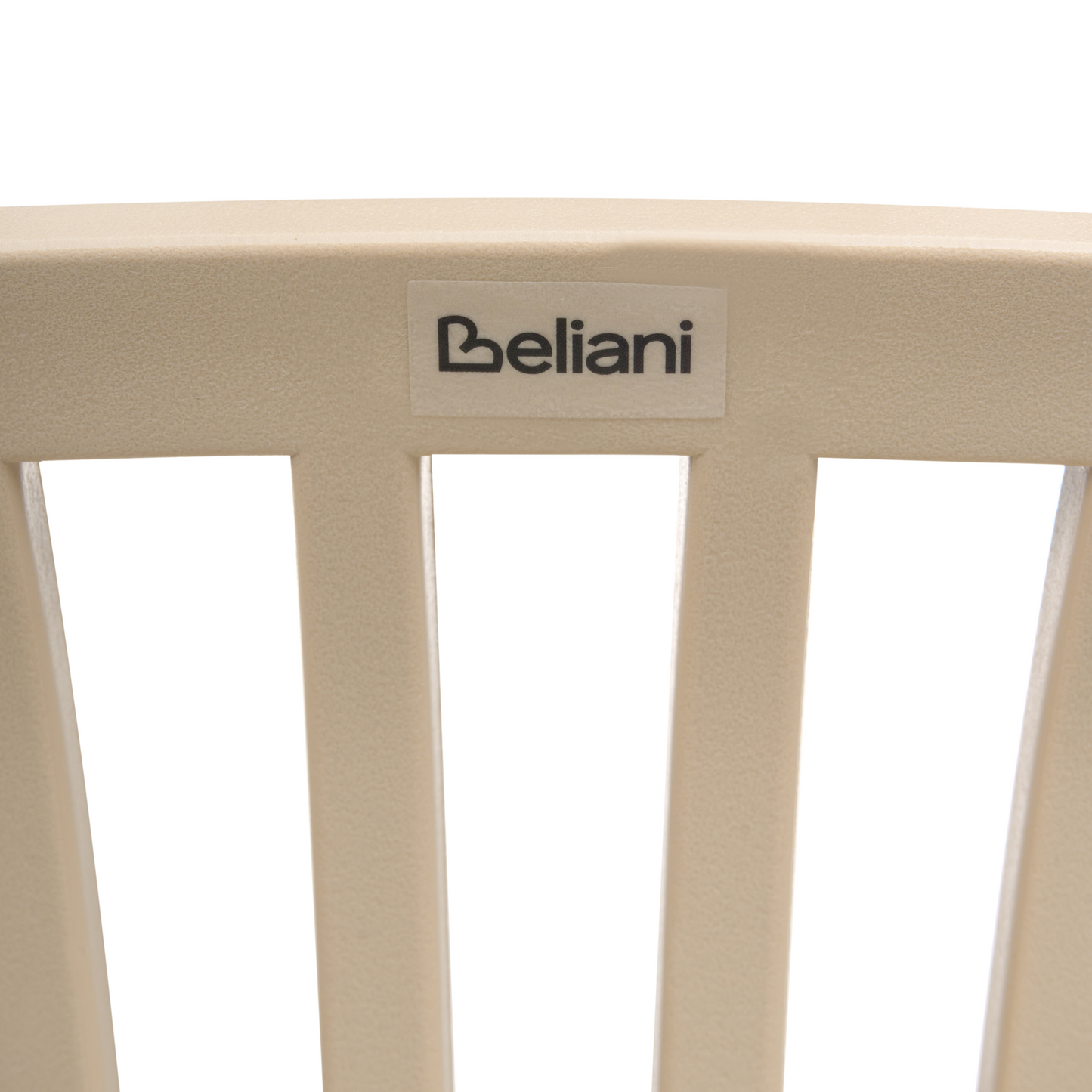 Set Of 4 Beige Bar Chairs With Synthetic Seat And Iron Wood Look Legs For Dining Room