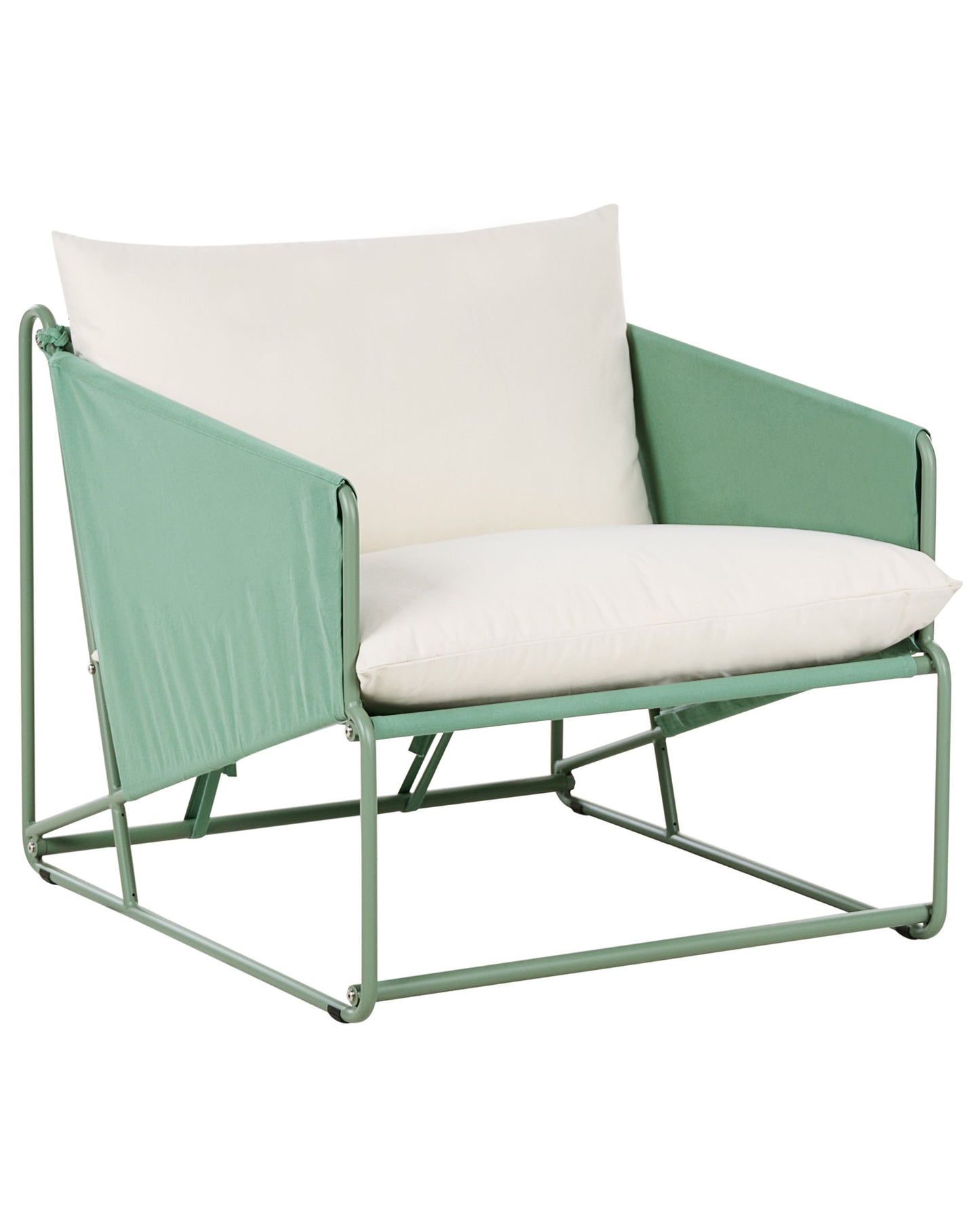 Home Low Oversized Chair Green Metal Backrest Slipper Design Indoor Outdoor Modern