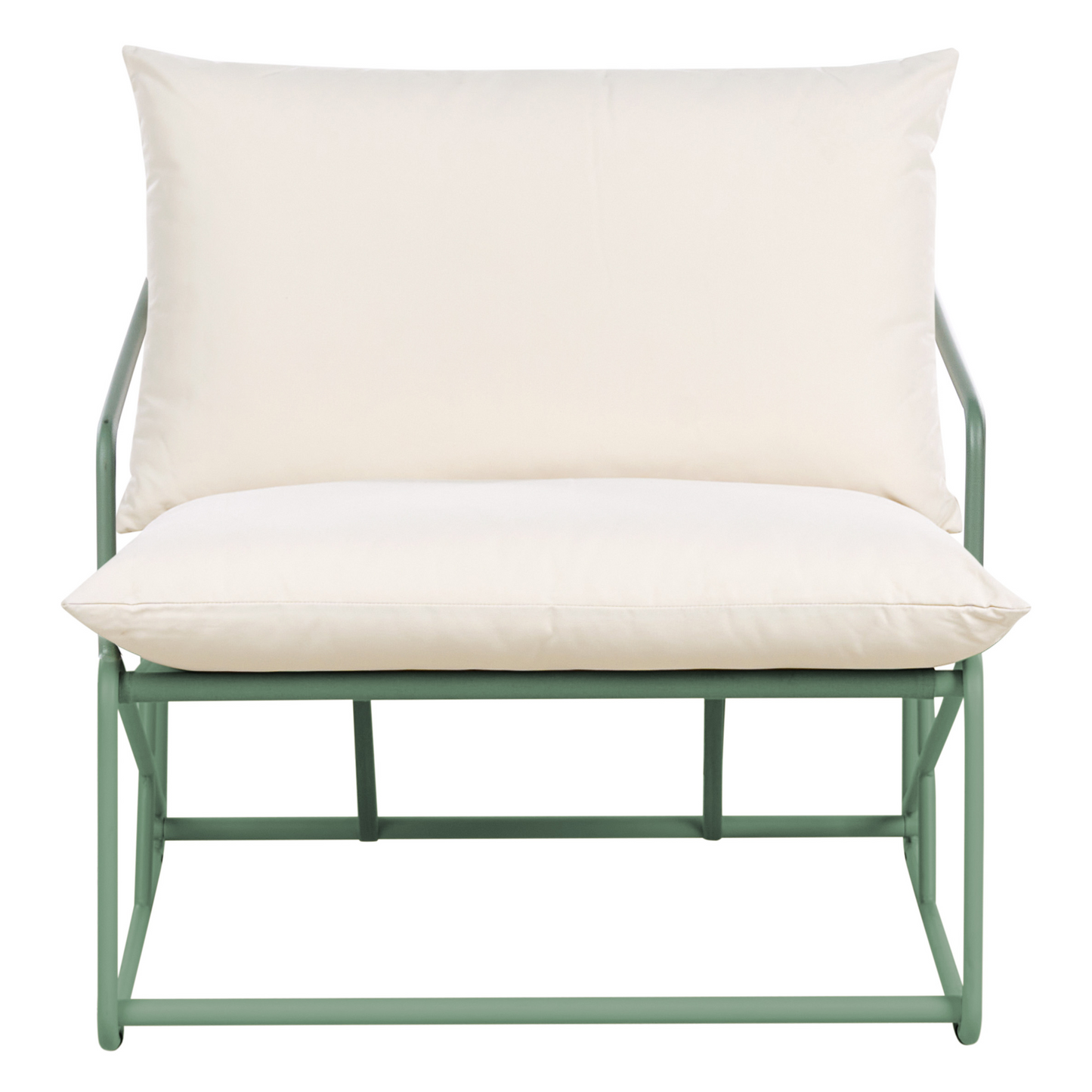 Home Low Oversized Chair Green Metal Backrest Slipper Design Indoor Outdoor Modern