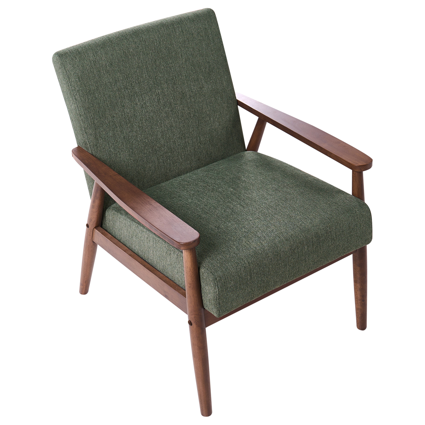 Living Room Set Green And Dark Brown Retro Wood Frame
