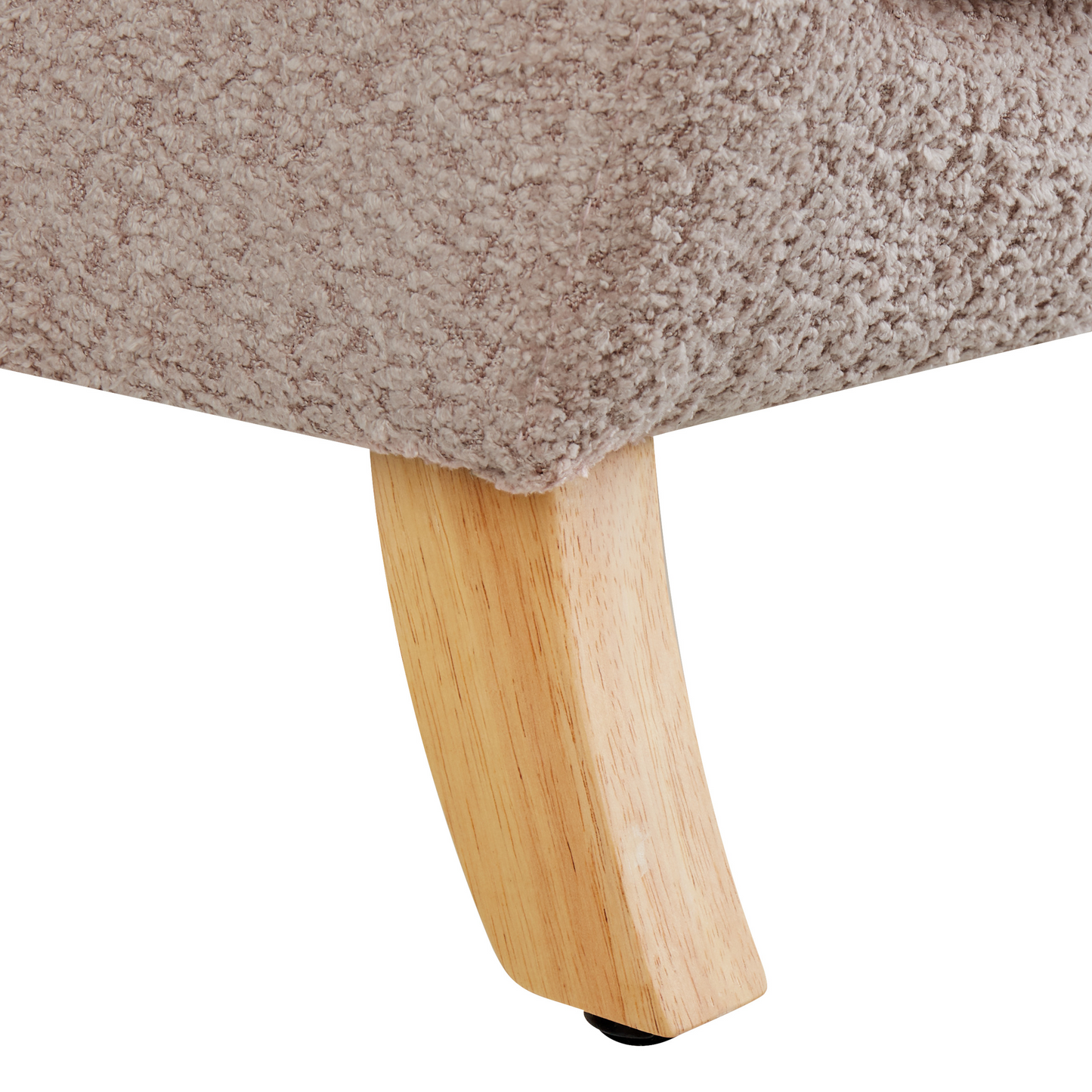 Boucle Taupe Armchair With Armrests Nursery Chair For Children Modern Design