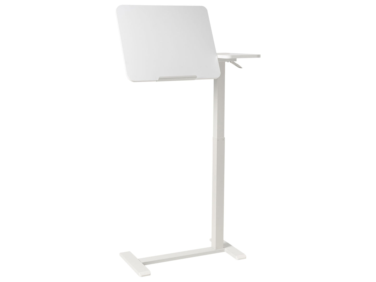 Manual Adjustable Sit Stand Laptop Desk White Steel 70 x 40cm