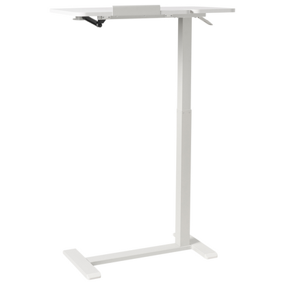 Manual Adjustable Sit Stand Laptop Desk White Steel 70 x 40cm