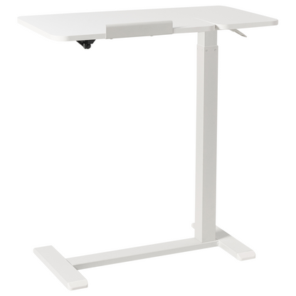 Manual Adjustable Sit Stand Laptop Desk White Steel 70 x 40cm