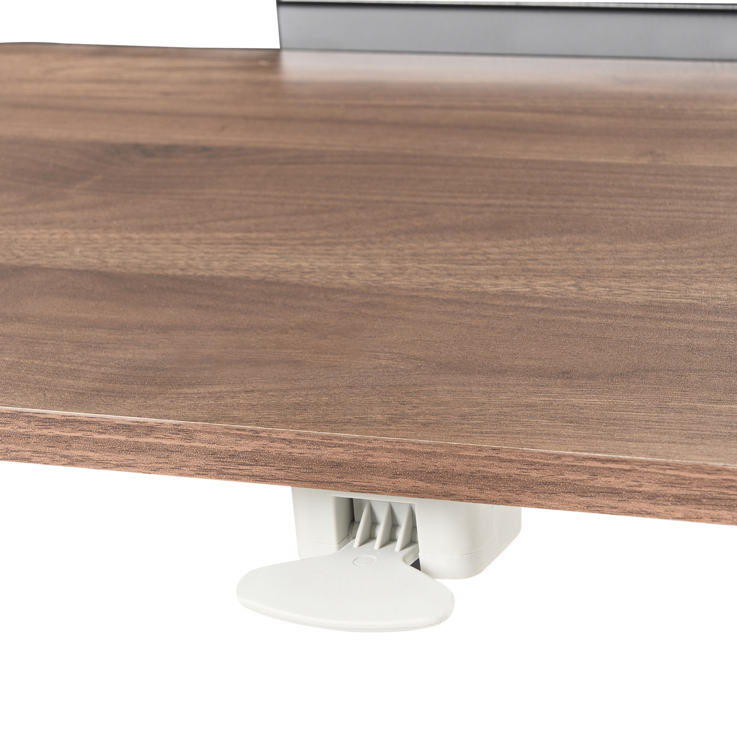 Aero Adjustable Laptop Desk Brown Top With Black Steel Frame 70 x 40cm Sit Stand Pro