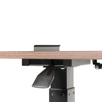 Aero Adjustable Laptop Desk Brown Top With Black Steel Frame 70 x 40cm Sit Stand Pro