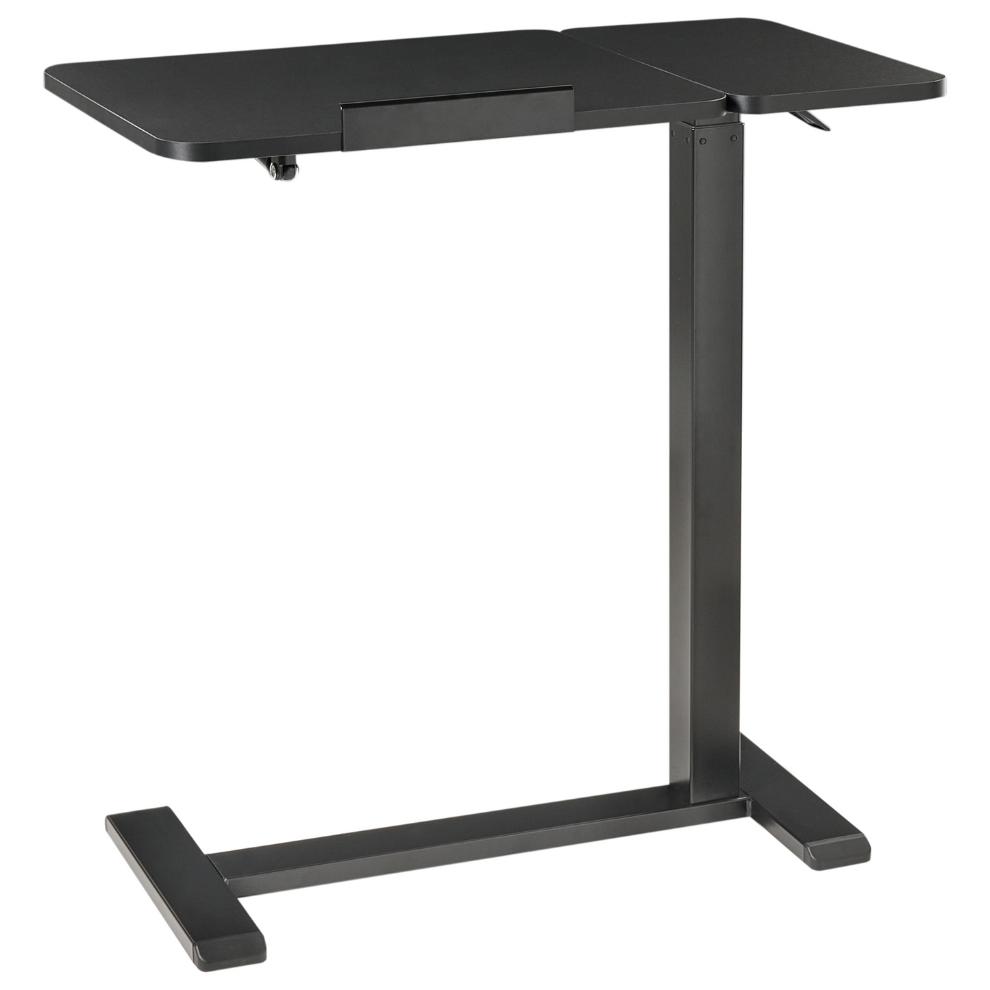 Manually Adjustable Laptop Desk Black Steel Frame 70 x 40cm Sit Stand Office