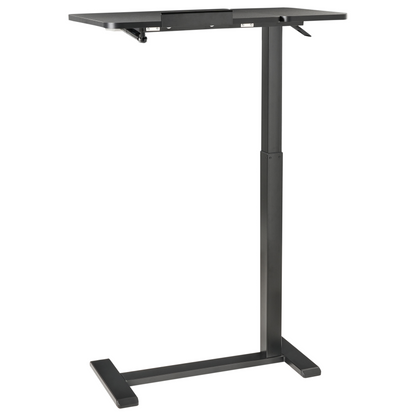 Manually Adjustable Laptop Desk Black Steel Frame 70 x 40cm Sit Stand Office