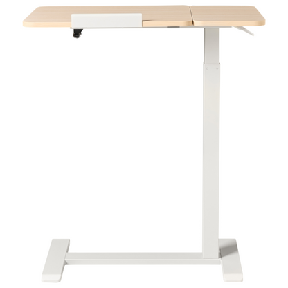 Manually Adjustable Laptop Desk Brown White 70 x 40cm
