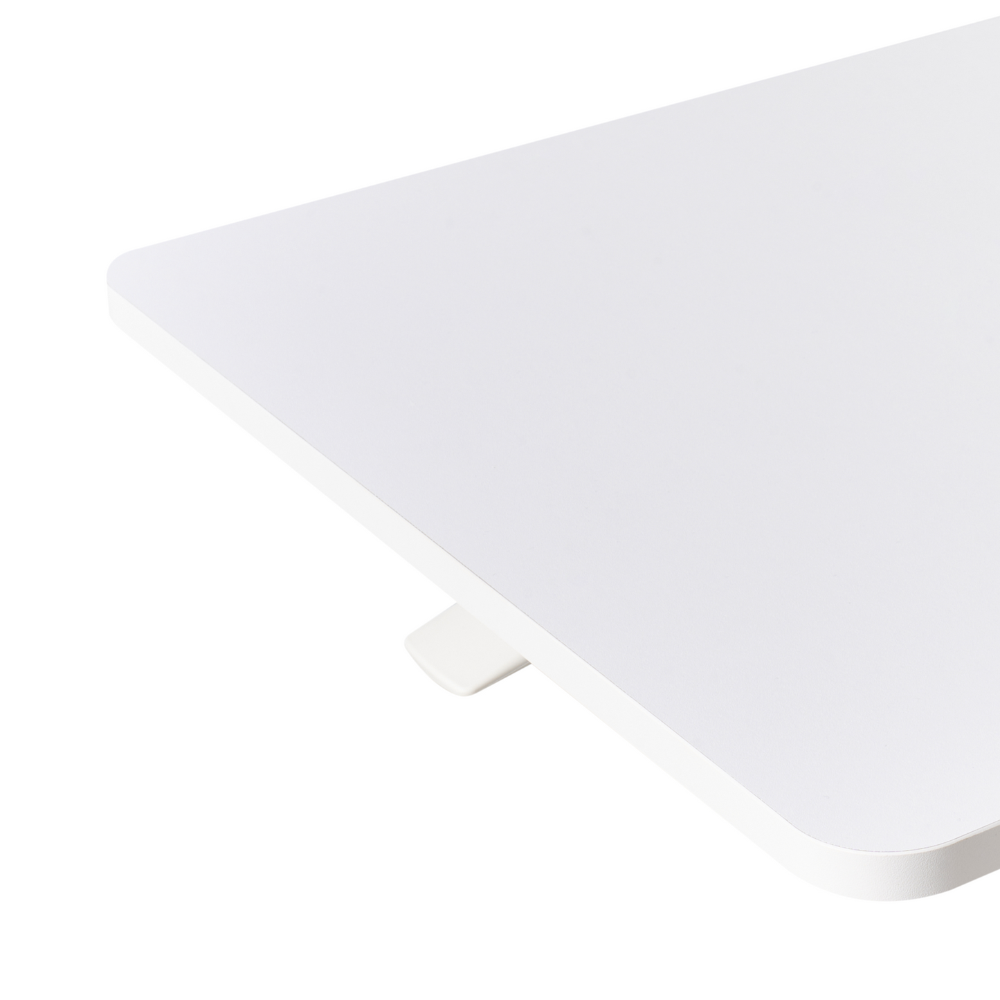 Manually Adjustable Mobile Laptop Desk White Steel Frame