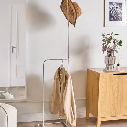 Freestanding 171cm Silver Iron Clothes Rail