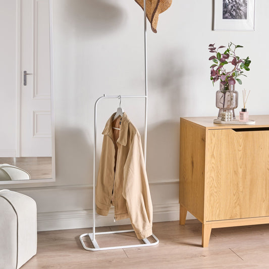 Astra Home White Clothes Rail Freestanding 171cm