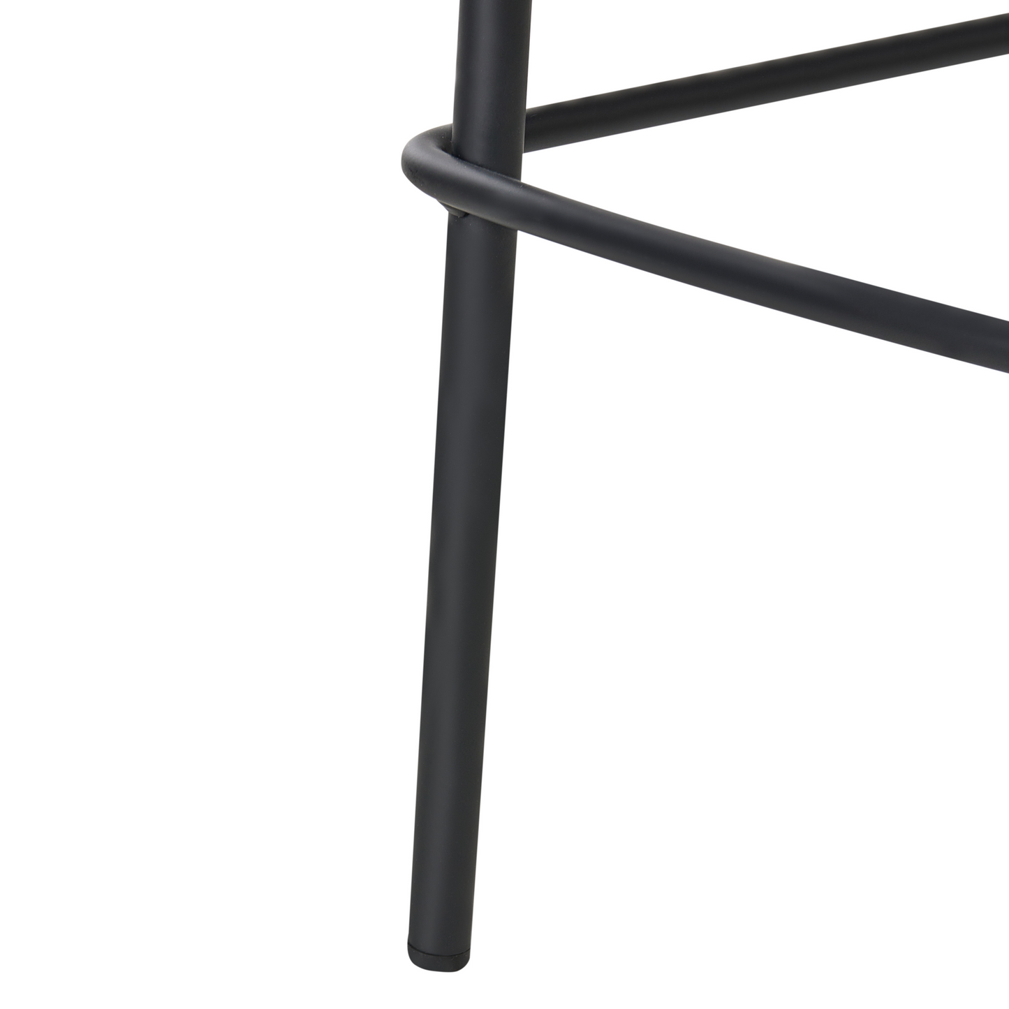 Set of 3  Bar Chairs Light Blue Upholstery Counter Height Black Iron Frame