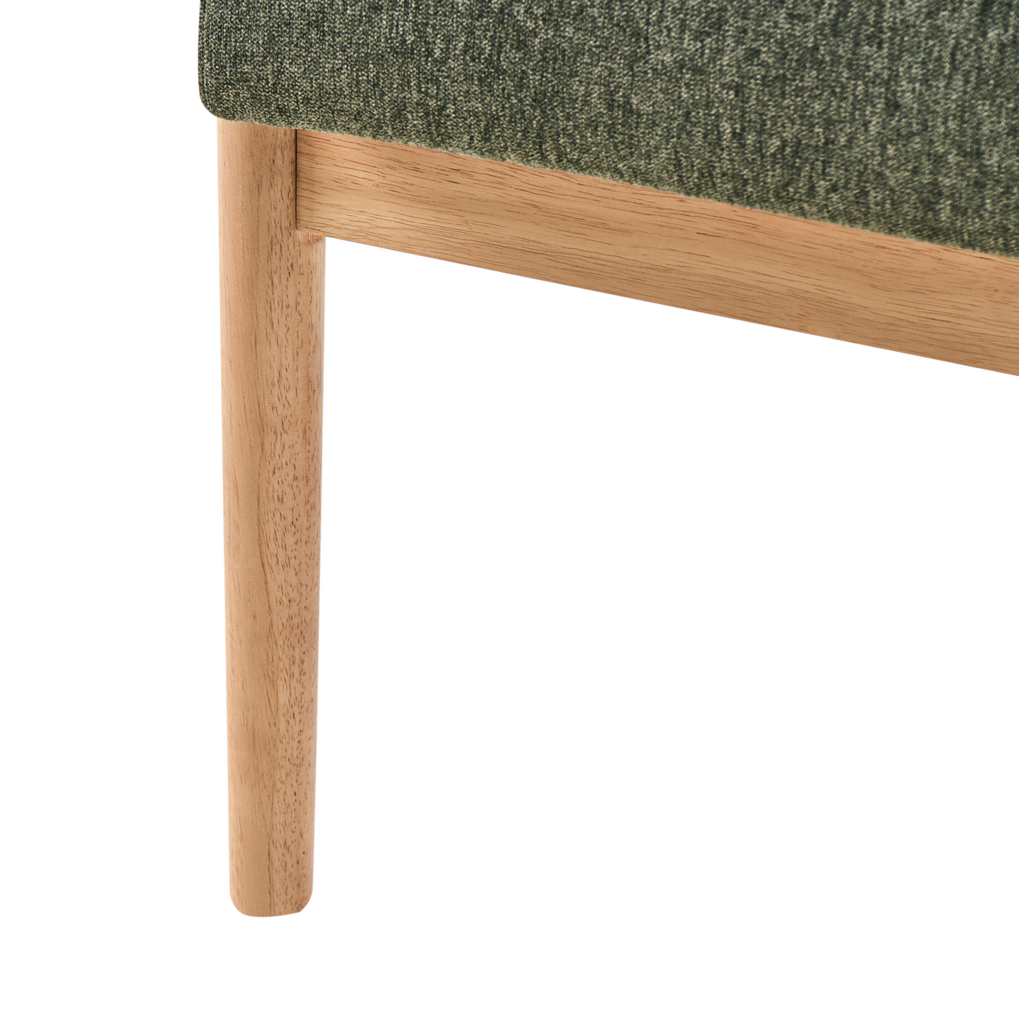 Two Seater Sofa Green And Brown Polyester Retro Wood Frame